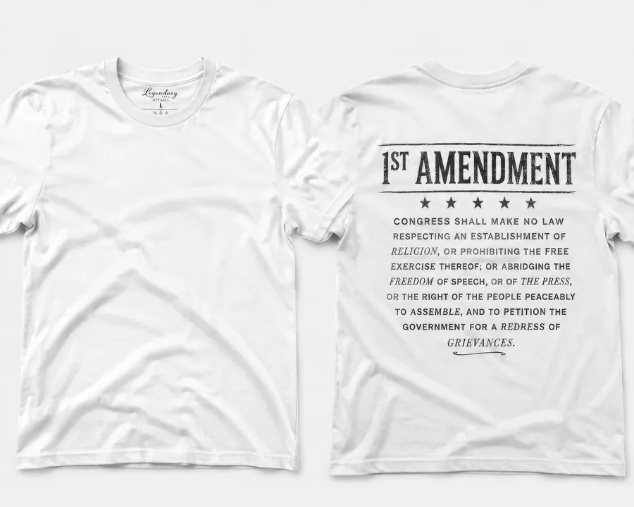 1st Amendment - Full Text shirt design by The Steezy Cartel Merch