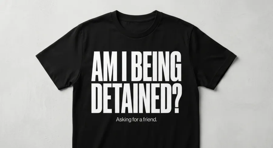 Am I Being Detained? shirt design by The Steezy Cartel Merch