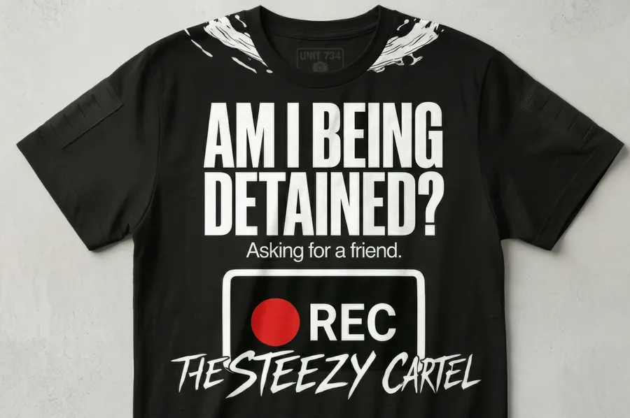 Am I Being Detained? - Asking for a Friend shirt design by The Steezy Cartel Merch