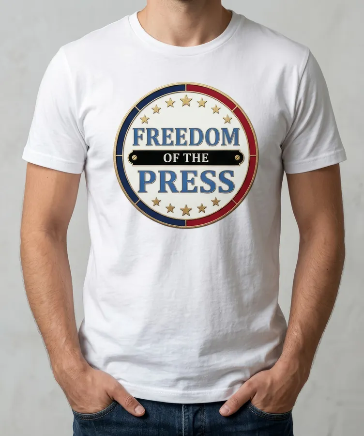 Freedom Of The Press shirt design by The Steezy Cartel Merch