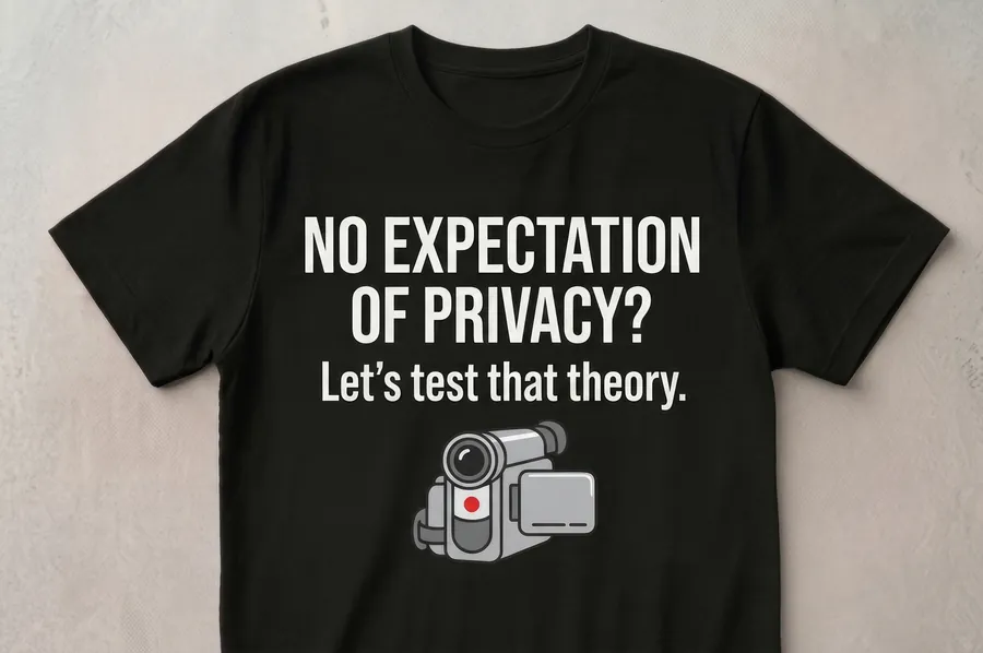 No Expectation Of Privacy shirt design by The Steezy Cartel Merch