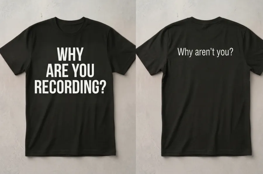 Why Aren't You Recording? shirt design by The Steezy Cartel Merch